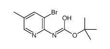 tert-Butyl (3-bromo-5-methylpyridin-2-yl)carbamate Structure