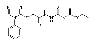 4-ethoxycarbonyl-1-{[(4-phenyl-4H-1,2,4-triazol-3-yl)sulfanyl]acetyl}thiosemicarbazide Structure