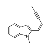 1-methyl-2-[(Z)-pent-1-en-3-ynyl]-1H-indole Structure