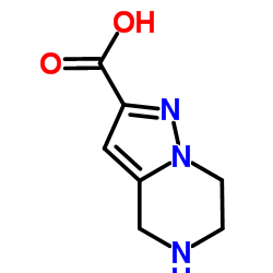 4,5,6,7-Tetrahydropyrazolo[1,5-a]pyrazine-2-carboxylic acid structure