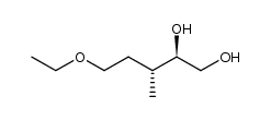 (2R,3R)-5-ethoxy-3-methylpentane-1,2-diol结构式