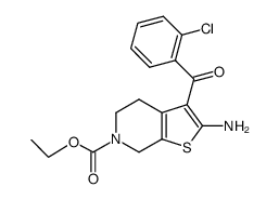 2-amino-3-(2-chlorobenzoyl)-6-ethoxycarbonyl-4,5,6,7-tetrahydropyrido[3,4-b]thiophene Structure