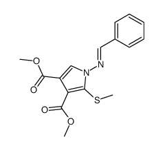 dimethyl 1-(benzylideneamino)-2-(methylthio)-1H-pyrrole-3,4-dicarboxylate Structure