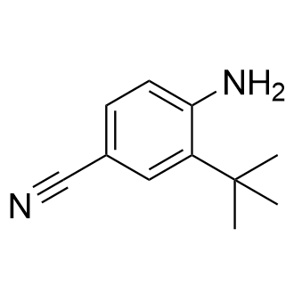 4-氨基-3-叔丁基苯甲腈结构式