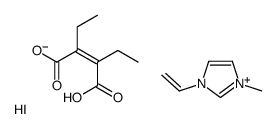 (Z)-2,3-diethylbut-2-enedioic acid,1-ethenyl-3-methylimidazol-3-ium,iodide Structure