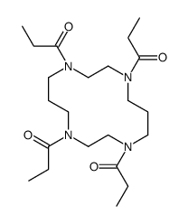 1-[4,8,11-tri(propanoyl)-1,4,8,11-tetrazacyclotetradec-1-yl]propan-1-one结构式