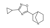 5-(1-azabicyclo[2.2.1]heptan-3-yl)-3-cyclopropyl-1,2,4-oxadiazole结构式