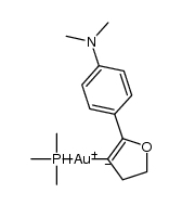 (2-(4-(dimethylamino)phenyl)-4,5-dihydrofuran-3-yl)(trimethyl-l5-phosphanyl)gold Structure