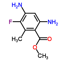 Benzoic acid, 4,6-diamino-3-fluoro-2-methyl-, methyl ester (9CI) picture