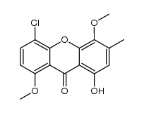 5-chloro-1-hydroxy-4,8-dimethoxy-3-methyl-9H-xanthen-9-one结构式