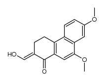 1-oxo-2-hydroxymethylene-7,9-dimethoxy-1,2,3,4-tetrahydrophenanthrene结构式
