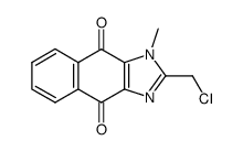 2-chloromethyl-4,9-dihydro-1-methyl-1H-naphtho(2,3-d)imidazol-4,9-dione Structure