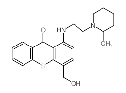 9H-Thioxanthen-9-one,4-(hydroxymethyl)-1-[[2-(2-methyl-1-piperidinyl)ethyl]amino]-结构式