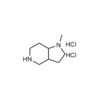 1-甲基-八氢-1H-吡咯并[3,2-c]吡啶二盐酸盐结构式