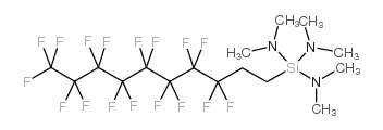 (heptadecaflroro-1,1,2,2-tetrahydrodecyl)tris(dimethylamino)silane结构式