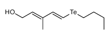 5-butyltellanyl-3-methylpenta-2,4-dien-1-ol结构式