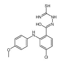 Benzoic acid, 4-chloro-2-((4-methoxyphenyl)amino)-, 2-(aminothioxometh yl)hydrazide结构式
