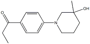 1-(4-(3-hydroxy-3-methylpiperidin-1-yl)phenyl)propan-1-one Structure