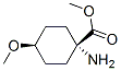 Cyclohexanecarboxylic acid, 1-amino-4-methoxy-, methyl ester, cis- (9CI) Structure
