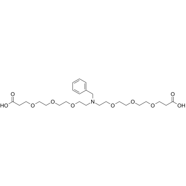 N-Benzyl-N-bis(PEG3-acid)结构式