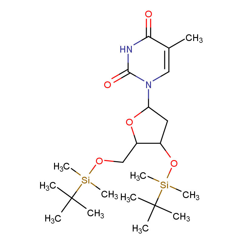 3',5'-Bis-O-[(1,1-dimethylethyl)dimethylsilyl]thymidine-α-13C Structure