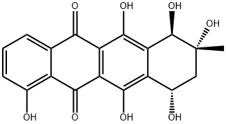 (7R)-7,8,9,10-Tetrahydro-1,6,7β,8α,10α,11-hexahydroxy-8-methyl-5,12-naphthacenedione structure