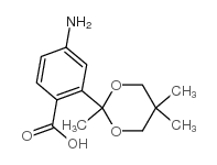 4-amino-2-[2,5,5-trimethyl-[1,3]dioxan-2-yl]-benzoic acid structure