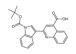 2-(N-Boc-3-indolyl)-4-quinolinecarboxylic acid结构式