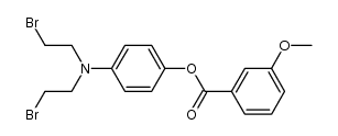 p-(Bis(2-bromoethyl)amino)phenol m-methoxybenzoate structure