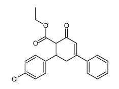 6-(4-chlorophenyl)-2-oxo-4-phenyl-3-cyclohexene-1-carboxylic acid ethyl ester结构式