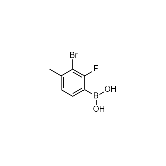 (3-Bromo-2-fluoro-4-methylphenyl)boronic acid Structure