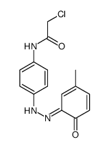 2-chloro-N-[4-[2-(3-methyl-6-oxocyclohexa-2,4-dien-1-ylidene)hydrazinyl]phenyl]acetamide Structure