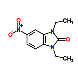 1,3-Diethyl-5-nitro-1,3-dihydro-2H-benzimidazol-2-one结构式