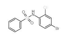 N-(4-Bromo-2-chlorophenyl)benzenesulfonamide结构式