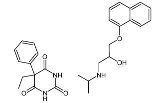 5-ethyl-5-phenylbarbituric acid, compound with 1-(isopropylamino)-3-(1-naphthyloxy)propan-2-ol (1:1) picture