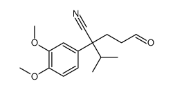 3-(3,4-dimethoxyphenyl)-2-methyl-6-oxohexane-3-carbonitrile Structure