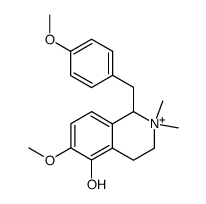 5-Hydroxy-6-methoxy-1-<4-methoxy-benzyl>-2,2-dimethyl-1,2,3,4-tetrahydroisochinolinium Structure