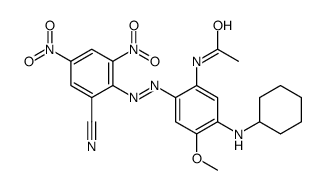 N-[2-[(2-cyano-4,6-dinitrophenyl)azo]-5-(cyclohexylamino)-4-methoxyphenyl]acetamide structure