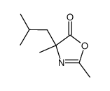 2-Oxazolin-5-one,4-isobutyl-2,4-dimethyl-,()- (8CI) Structure