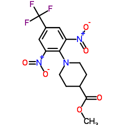 Methyl 1-[2,6-dinitro-4-(trifluoromethyl)phenyl]-4-piperidinecarboxylate picture