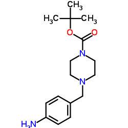 4-(4-氨基苄基)哌嗪-1-羧酸叔丁酯结构式