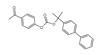 (2-(p-Biphenyl)-isopropyl)-(4-methylcarbonylphenyl)-carbonat结构式