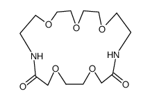 1,4,7,13,16-pentaoxa-10,19-diaza-cycloheneicosane-11,18-dione结构式