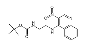 1,1-dimethylethyl N-{2-[(3-nitroquinolin-4-yl)amino]ethyl}carbamate结构式