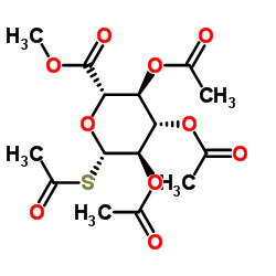 Methyl 2,3,4-tri-O-acetyl-1-S-acetyl-1-thio-β-D-glucopyranuronate Structure