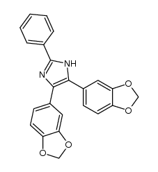 4,5-bis-benzo[1,3]dioxol-5-yl-2-phenyl-1H-imidazole结构式