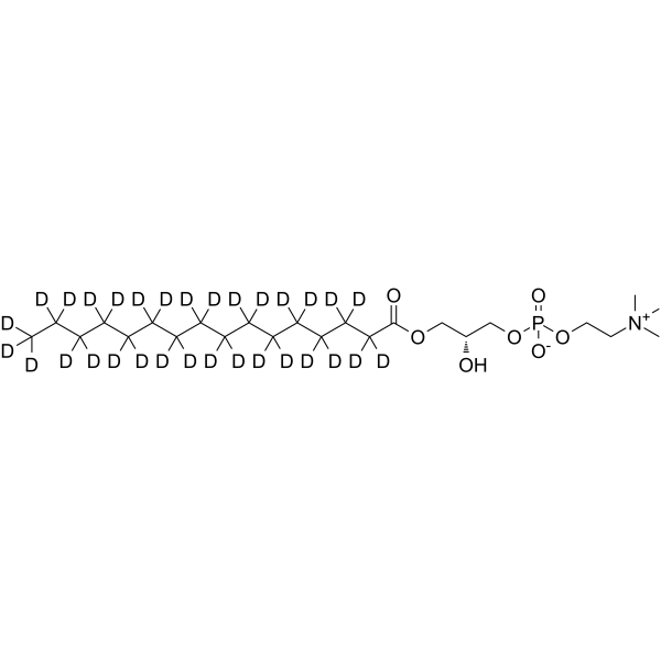 1-Palmitoyl-sn-glycero-3-phosphocholine-d31结构式