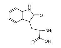2-氨基-3-(2-氧代吲哚啉-3-基)丙酸结构式