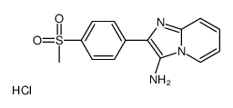 2-(4-methylsulfonylphenyl)imidazo[1,2-a]pyridin-3-amine,hydrochloride结构式