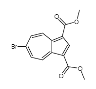 6-Bromazulen-1,3-dicarbonsaeuremethylester结构式